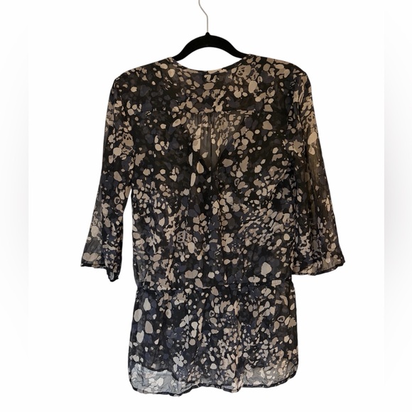 Silk Ruffle Slouchy Blouse - Picture 2 of 4